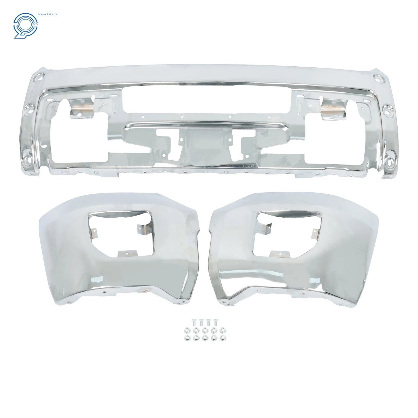 Chrome Split Front Bumper for GMC Sierra 2500HD 3500HD (2015-2019)