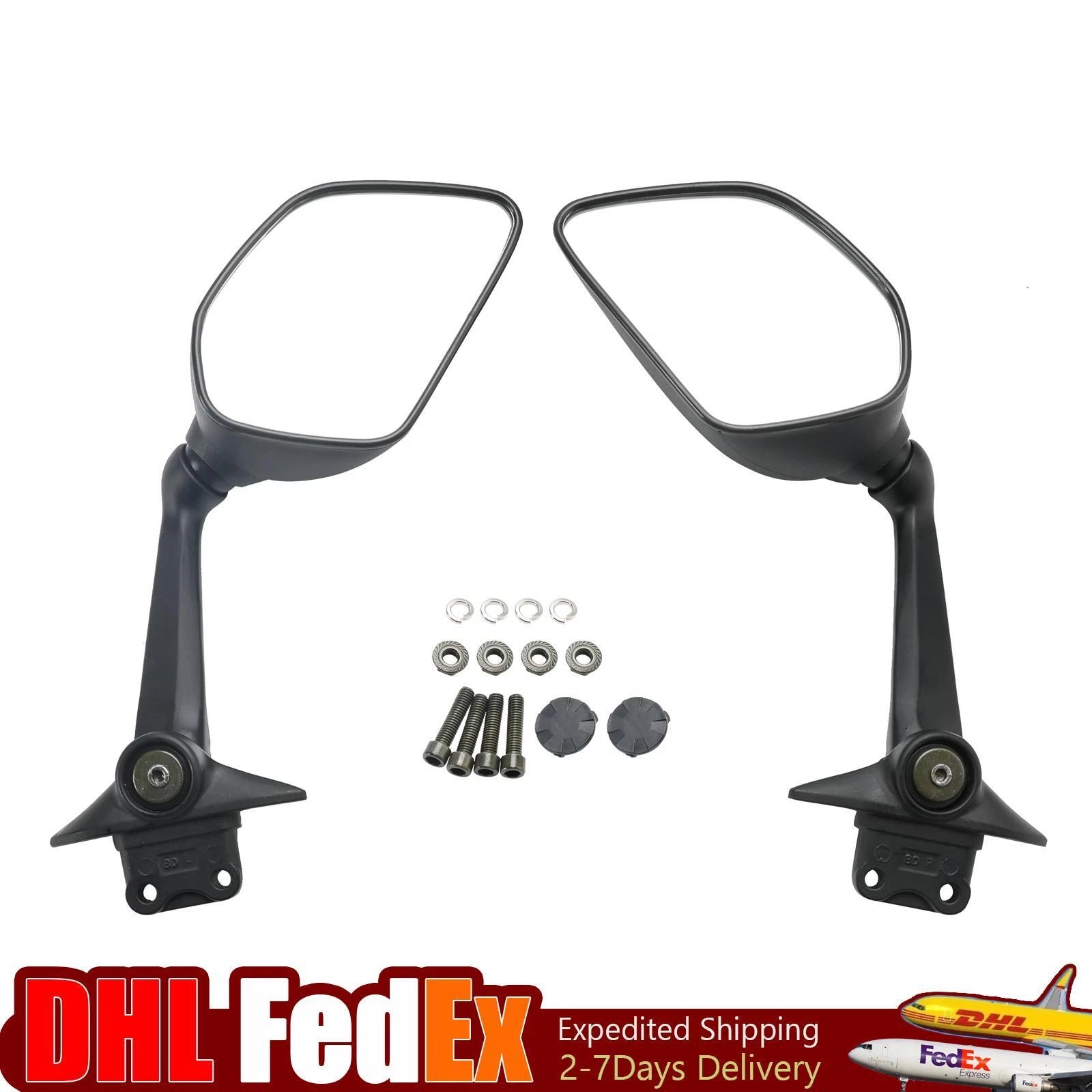 Black Pair Mirrors for Yamaha TMAX 530 (2017–2019) BC3-26280-00 BC3-26290-00