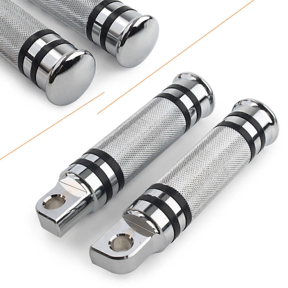 Pair Aluminum Male Mount Footpegs for Harley Chrome