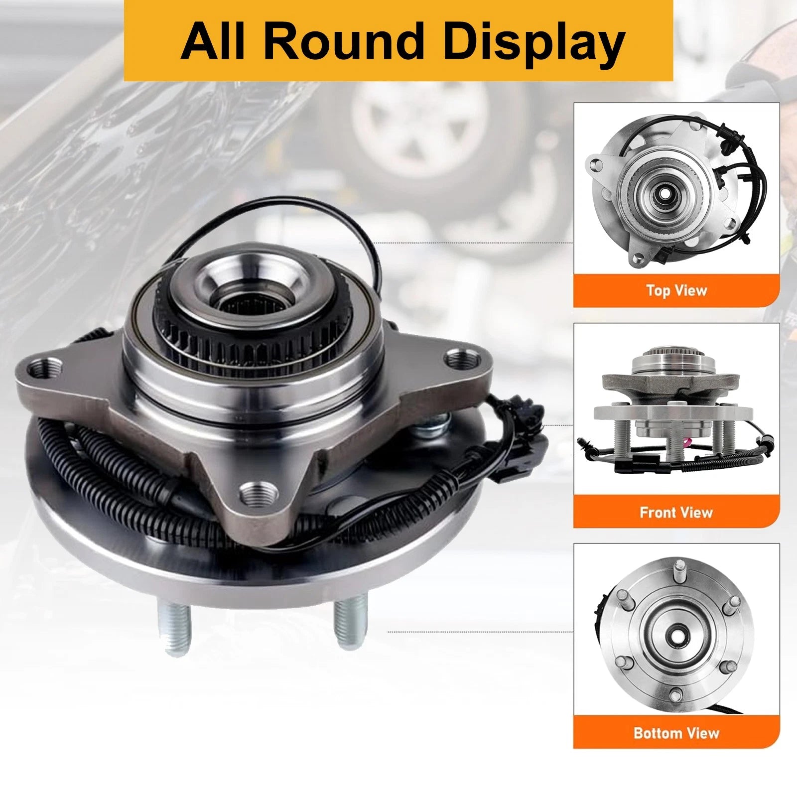 2X Front 4WD Wheel Hub Bearings Assembly for Ford F-150 Expedition (2011–2014)