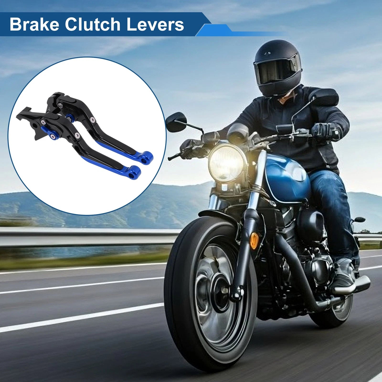 Adjustable Brake Clutch Levers for Honda CBR650R (2014–2022) Black Blue
