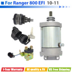 Starter for Polaris Ranger 800 6X6 EFI (2010–2011) W/Bendix, Relay, Key Switch