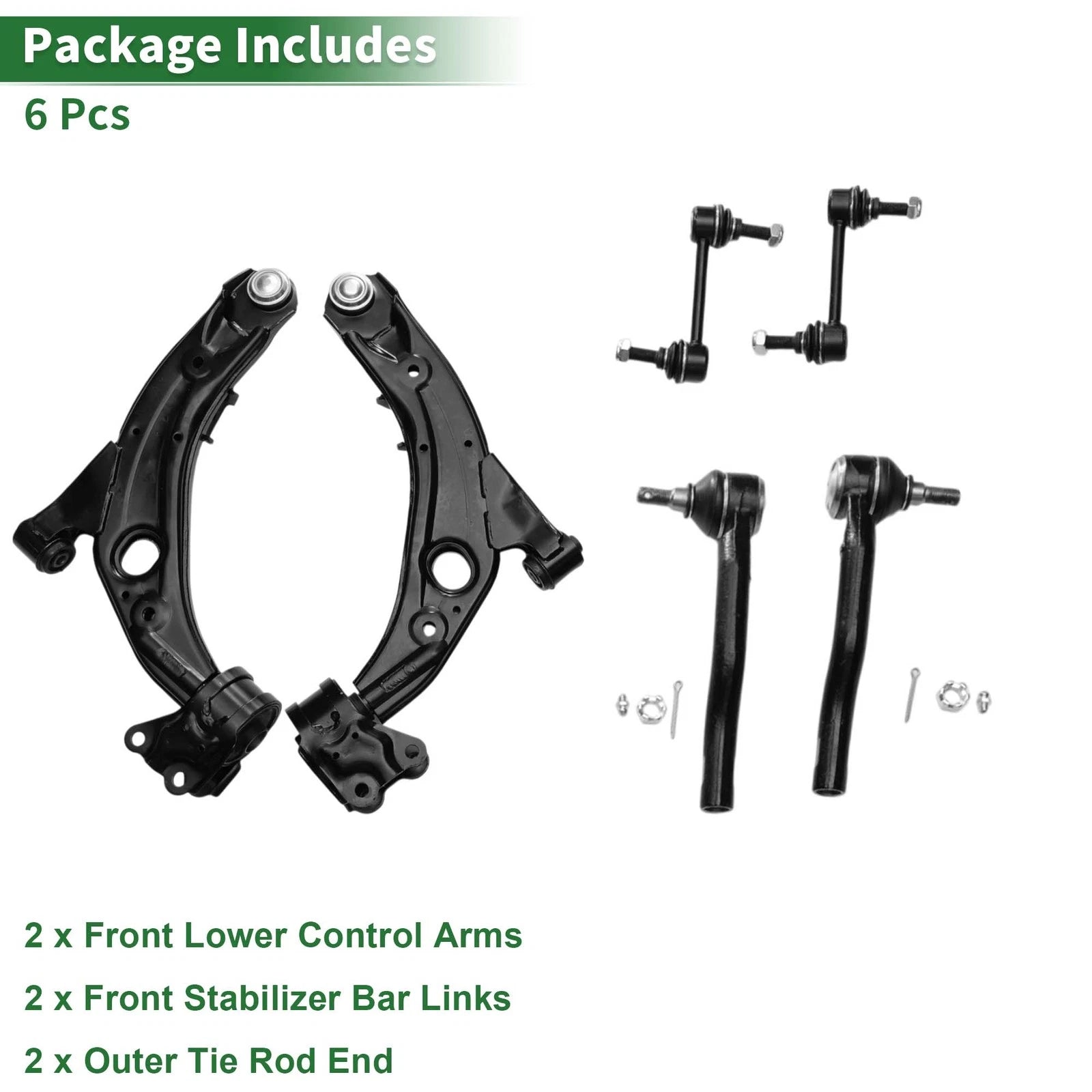 6X Front Lower Control Arms for Ford Edge (2007–2014) No.K620486/K620487/K750159