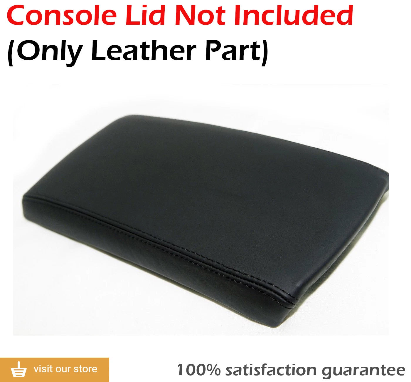 Armrest Center Console Cover for Nissan Altima (2007–2012) Black Synthetic Leather