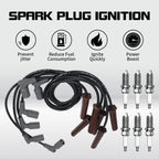 6X Spark Plug + 6X Wire for Chevy Buick GMC Pontiac Saturn (3.4–4.3) UF434