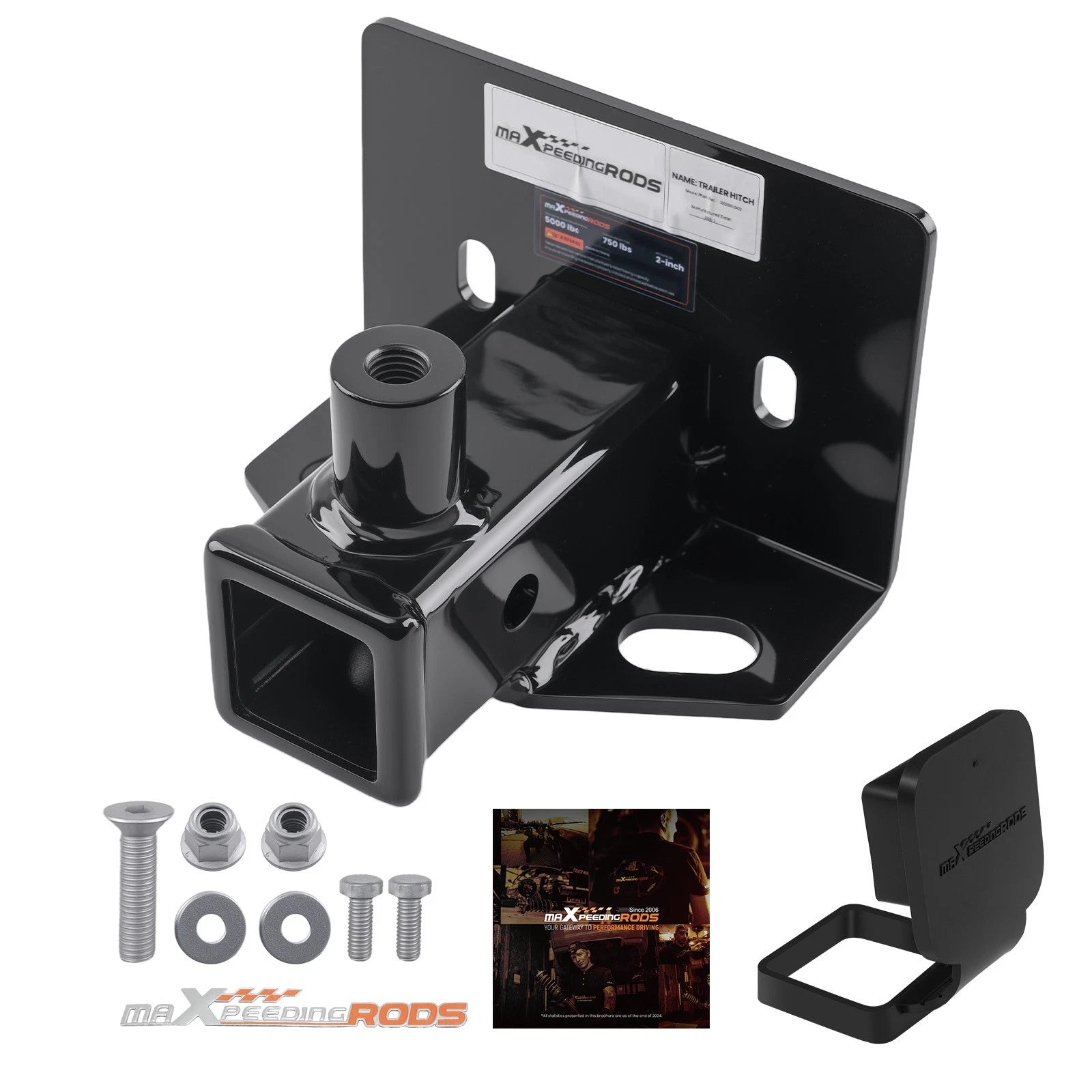 Rear Trailer Hitch 2" for Dodge Dakota (2005–2010) with Reinforced Cover