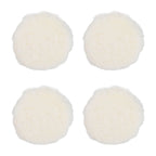 Set of 4 Lambswool Polishing Pads for Random Orbital Sander (Auto Repair)