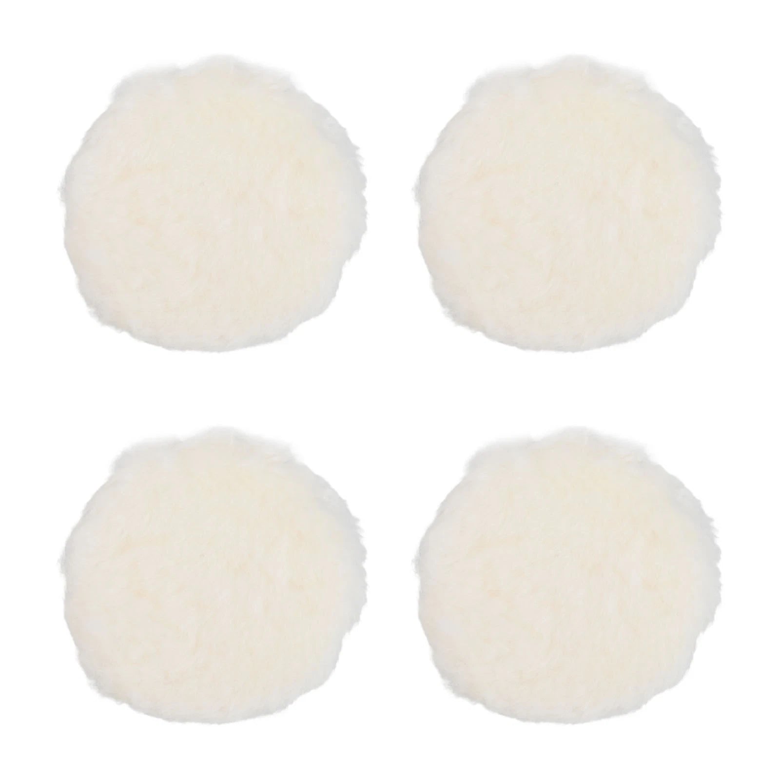 Set of 4 Lambswool Polishing Pads for Random Orbital Sander (Auto Repair)