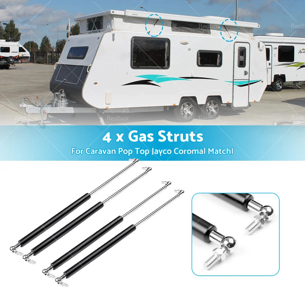 Set of 4 Gas Struts for Jayco Coromal Caravan Pop Top (825mm, 330N)