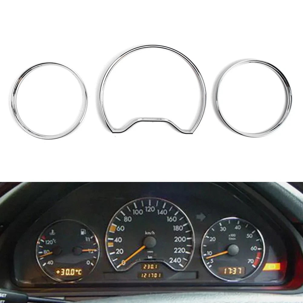 Speedometer Gauge Dial Rings Bezel Trim for Mercedes Benz C E CLK (1997–2009)