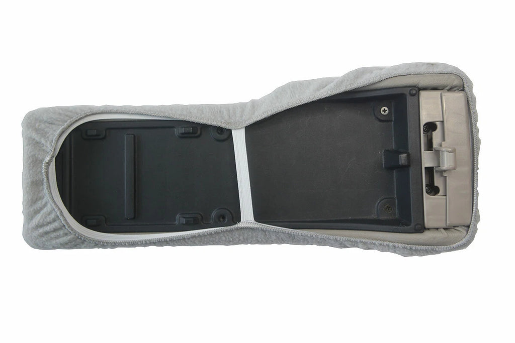 Fleece Console Lid Armrest Cover for Toyota Tacoma (2001–2004) Gray