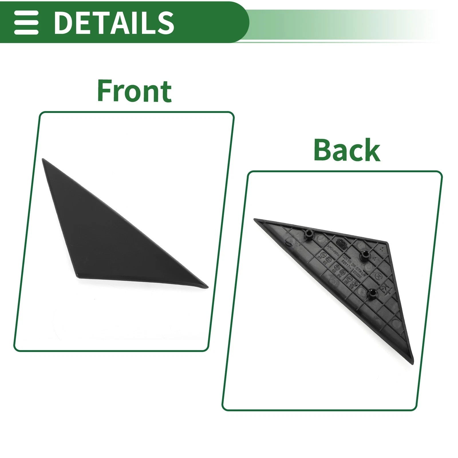 Front Left Side Door Pillar Window Trim for Hyundai Tuscani Coupe (2001–2006) No. 825172C000