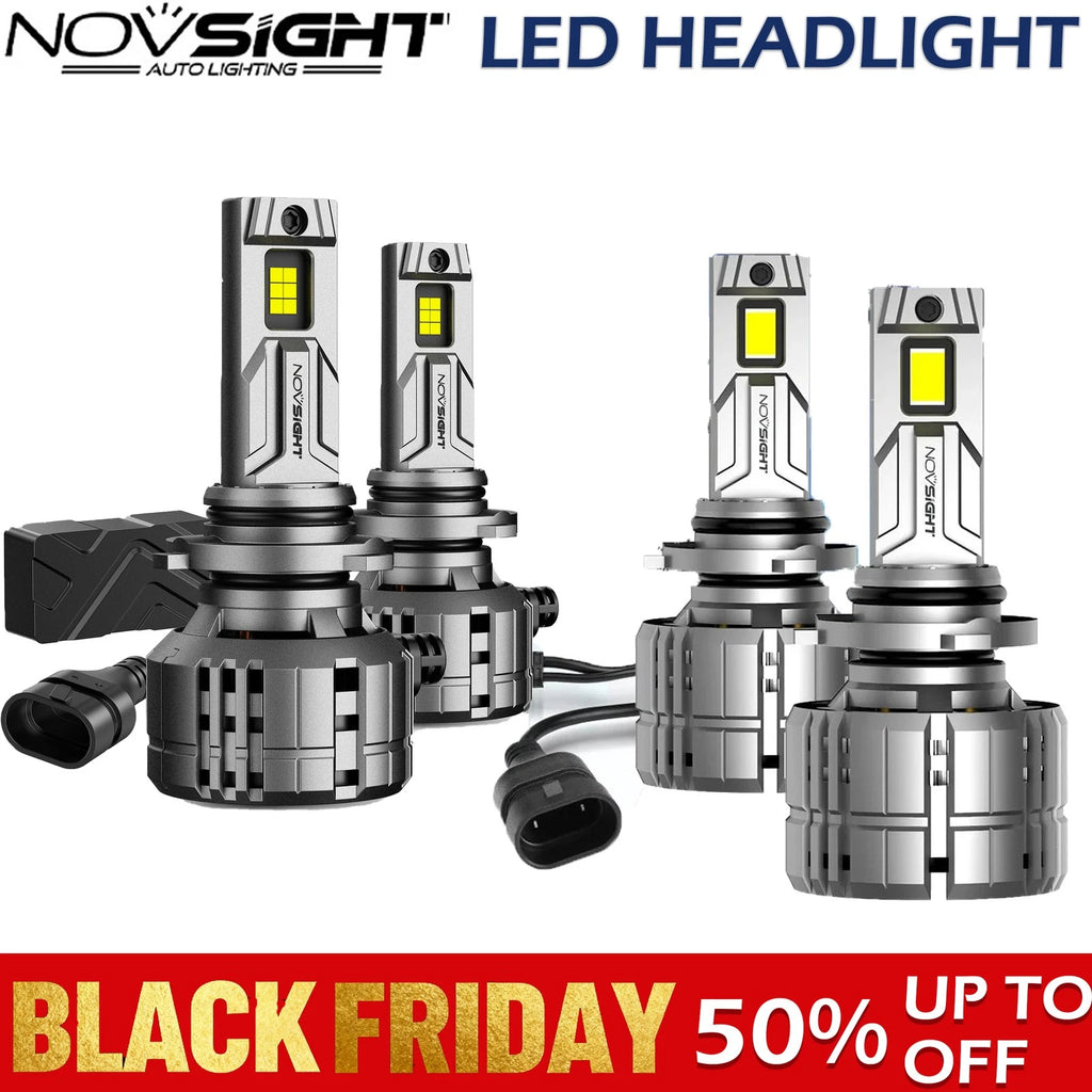 Set of 4 9005 + 9006 LED Headlight Bulbs Conversion Kit 6500K 80000LM for
