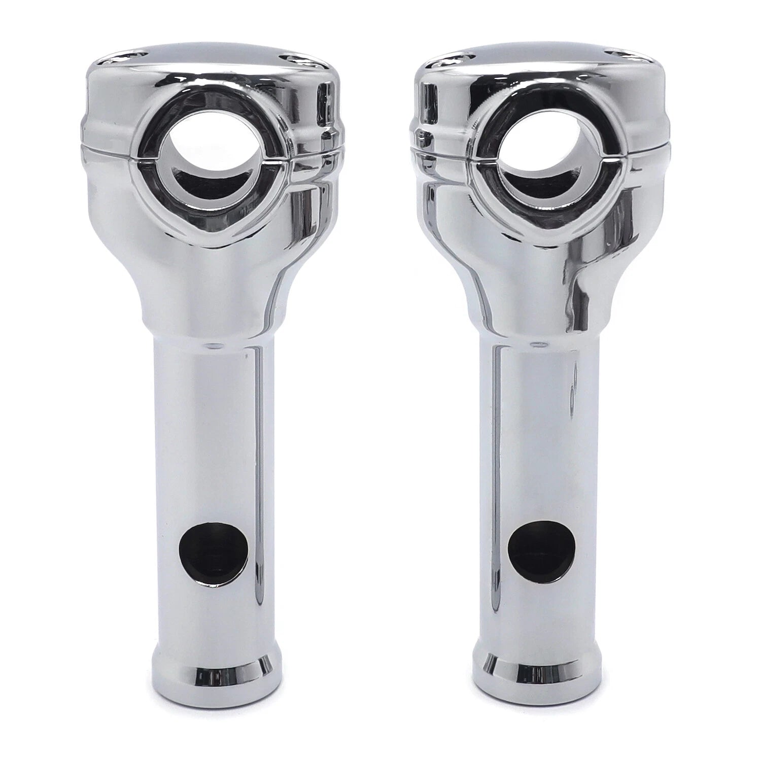 Chrome 6" Risers 1" Handlebar Top Clamps for Harley Super Glide Softail (2006–2023)