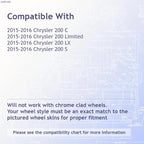 Wheel Skins Chrome 17 Inch Full Covers Hub Caps for Chrysler 200 (2015–2017)