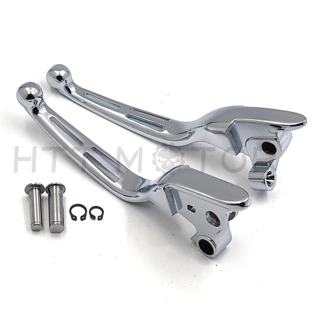 Chrome Brake Clutch Hand Levers for Harley FLHR FLHRC (2014–Present)