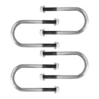 Set of 4 Trailer U Bolt Kit for 2 Inch Axle Tube (6 Inch Long)
