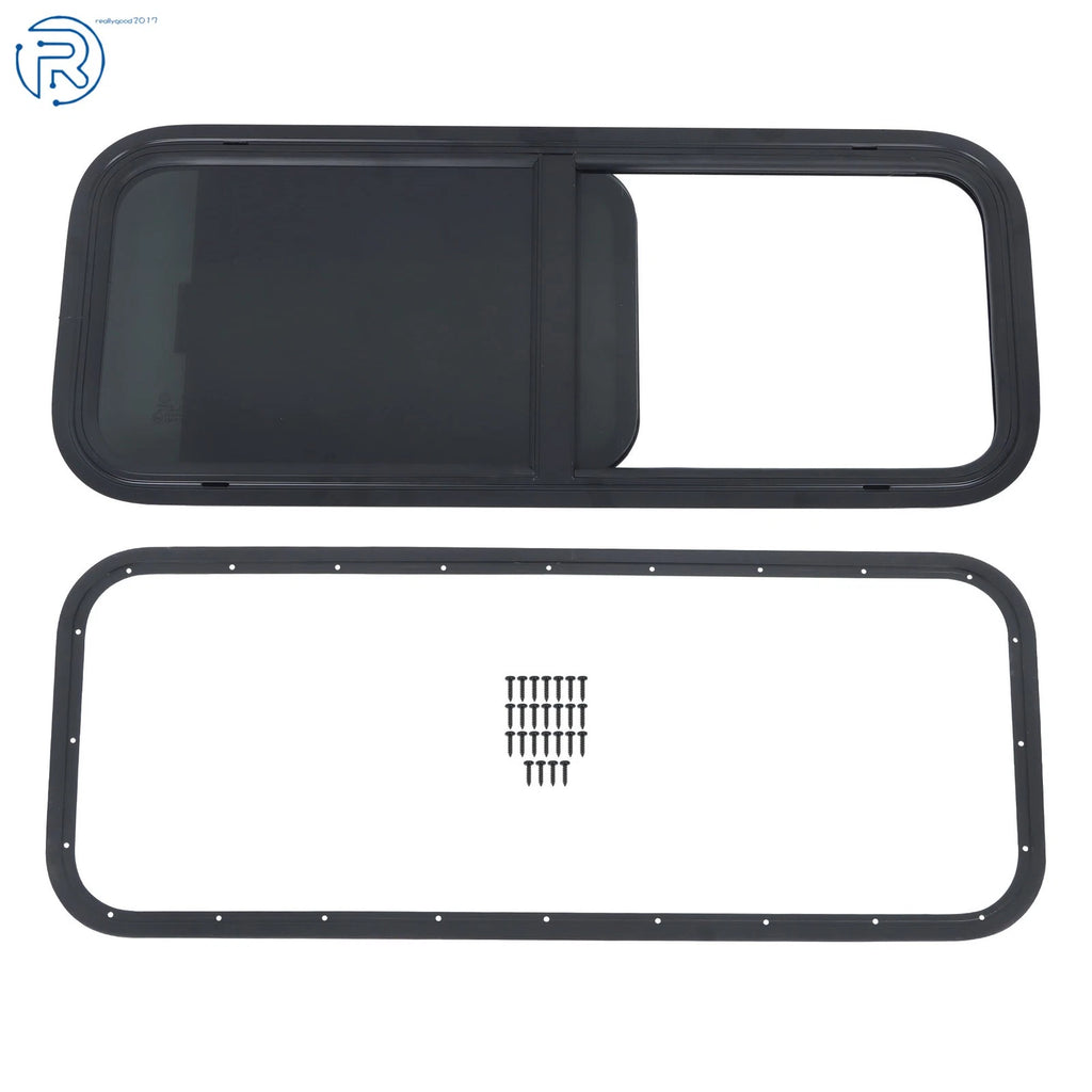 Horizontal Slider RV Window with Screen for Cargo Trailer (36" x 15")
