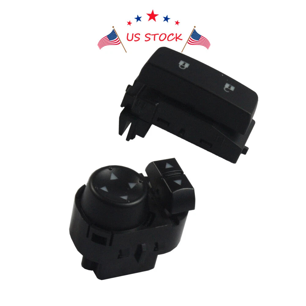 Driver Side Mirror & Door Lock Switch for Chevy Silverado GMC Sierra (2007–2023)