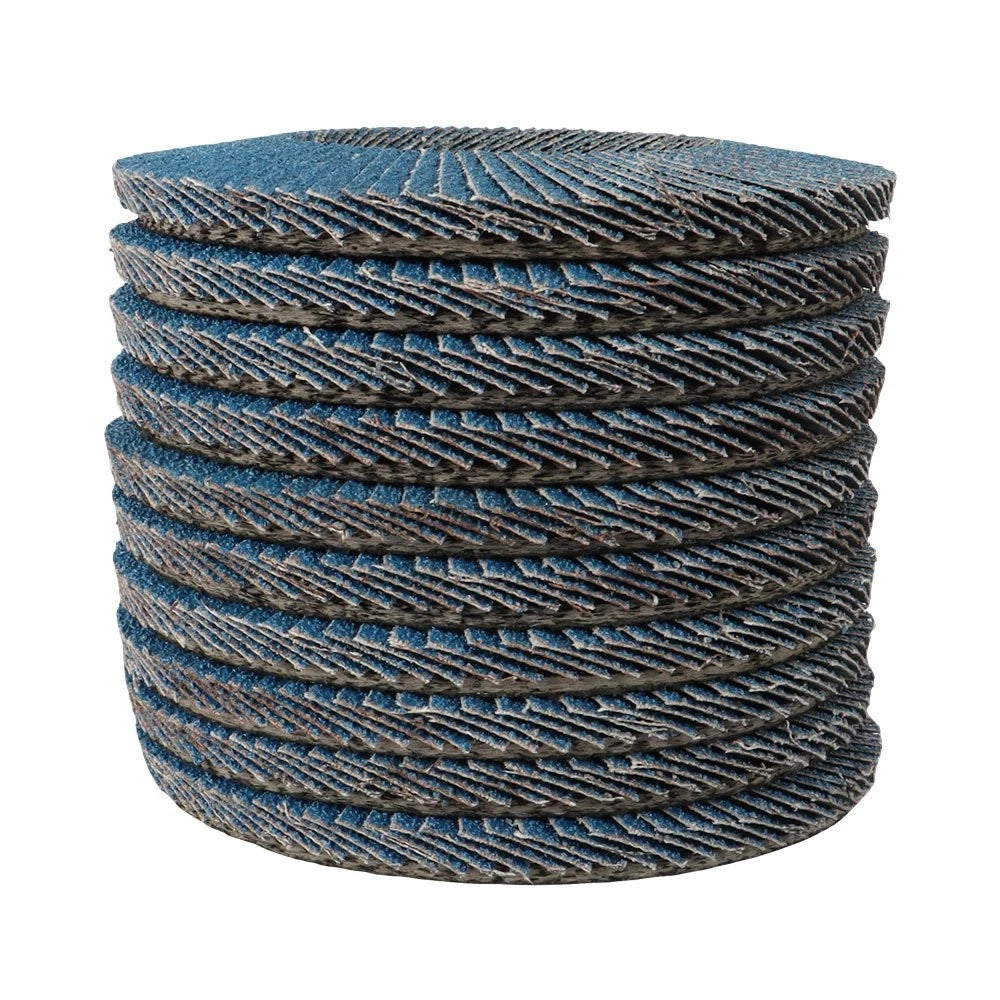 Set of 10 Zirconia Flap Discs for Angle Grinder (4.5" x 7/8", 40 Grit)