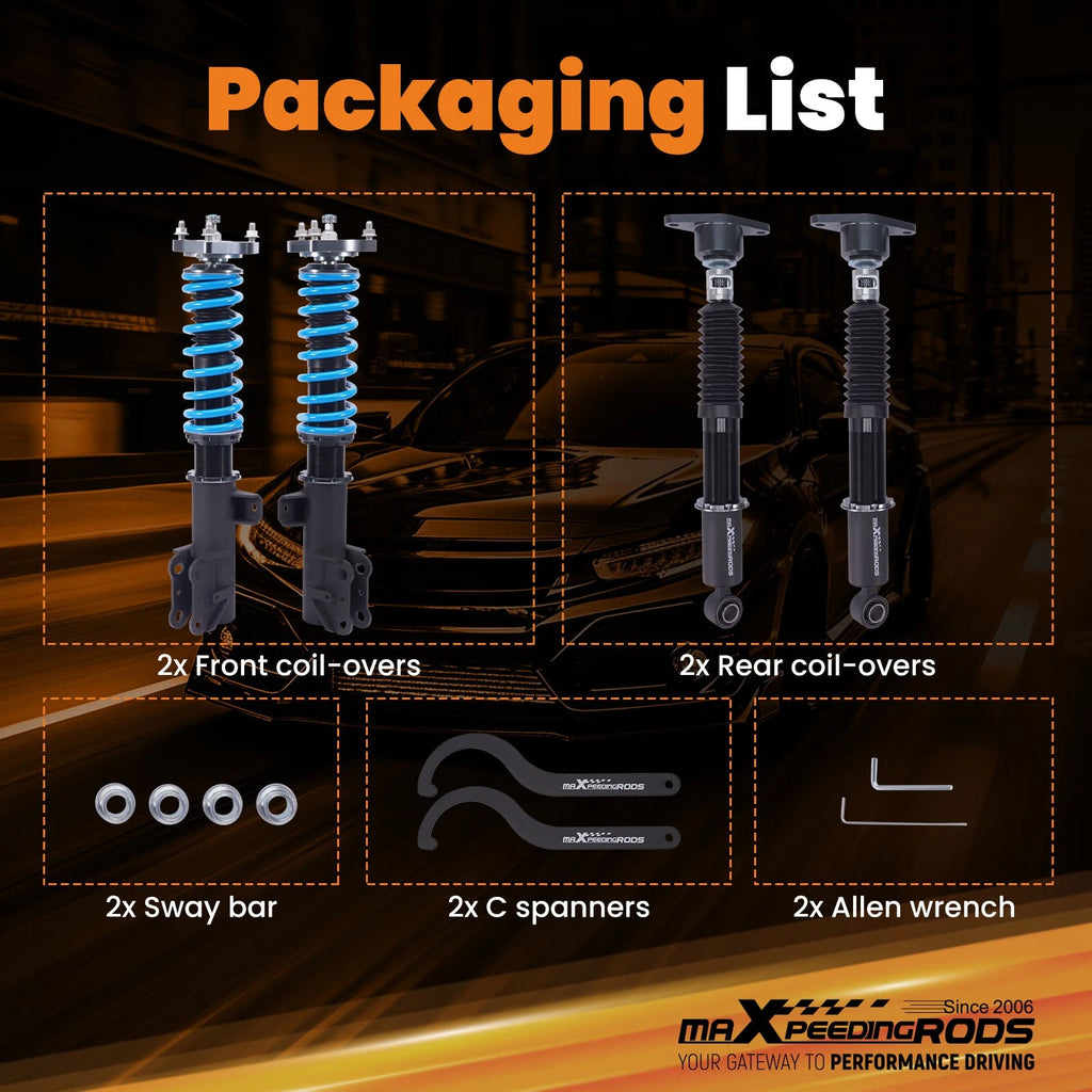 T6 Adjustable Coilovers Shocks Struts Kit for Mazda CX-5 (2013–2016)