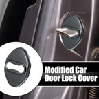 Set of 4 Car Door Lock Latch Covers for Ford Focus (2019–2021) Carbon Fiber