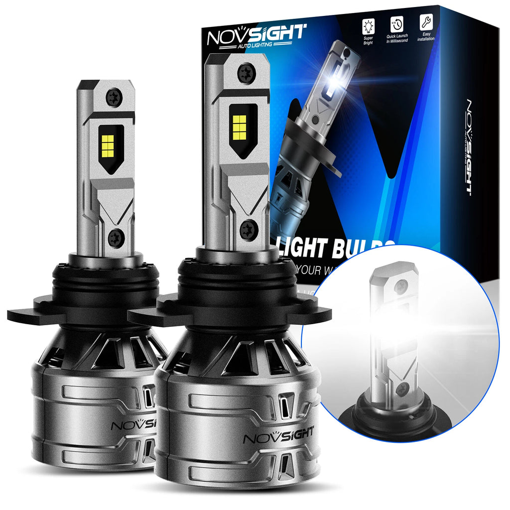 2X Novsight 9012 HIR2 LED Headlight Bulb 6500K 4400LM for