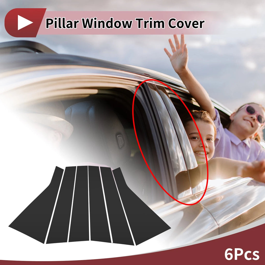 Door Pillar Window Trim for Hyundai Sante Fe (2019–2023) Black