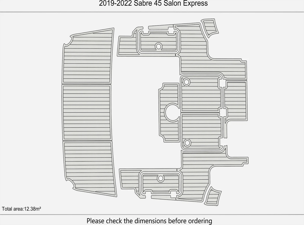 EVA Pad Teak Flooring Mat for Sabre 45 Salon Express (2021)