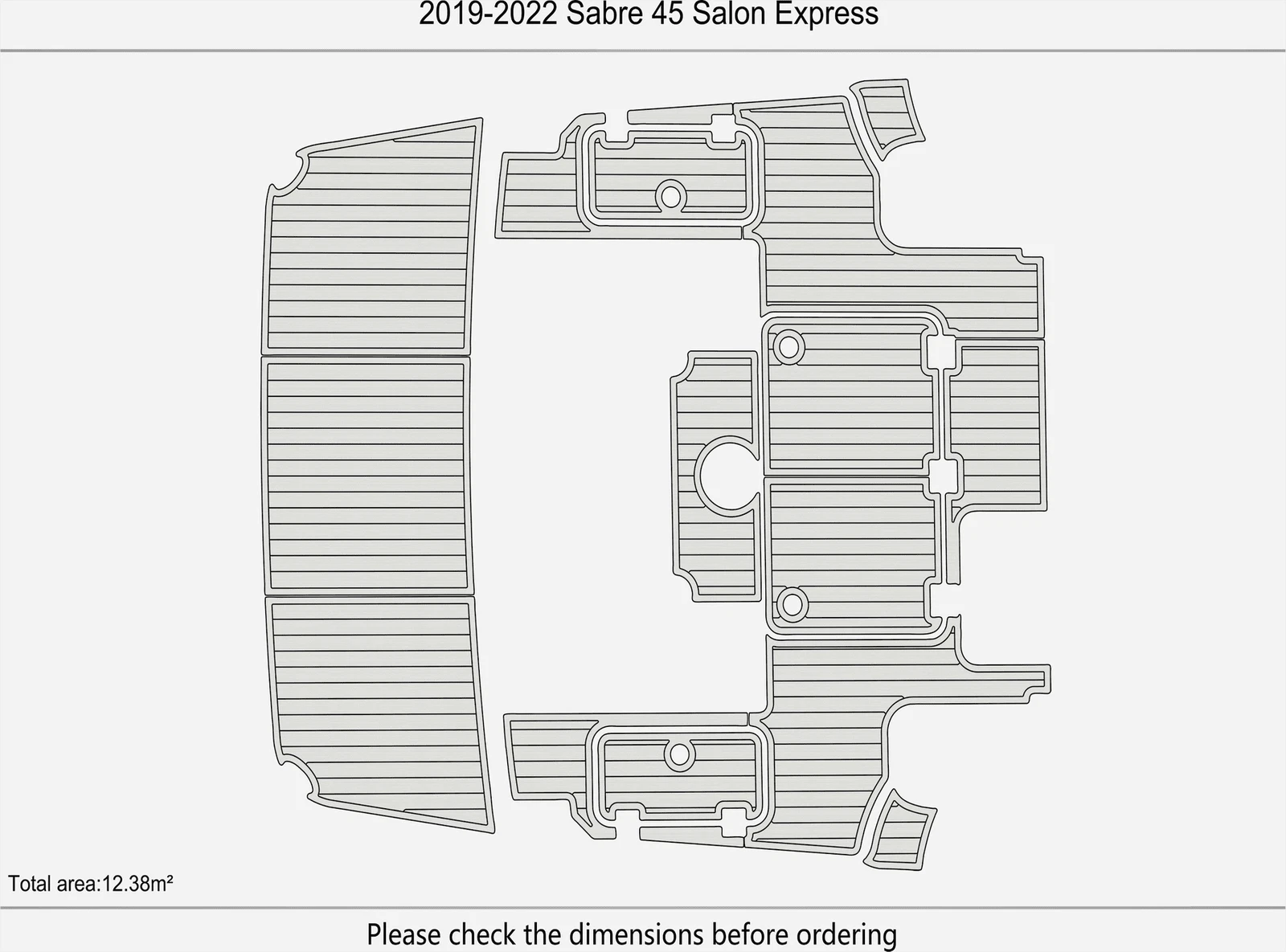 EVA Pad Teak Flooring Mat for Sabre 45 Salon Express (2021)