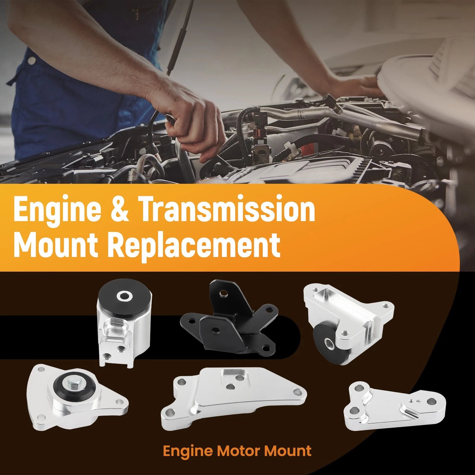 K20 Engine Swap Motor Mount Kit for Acura RSX DC5 Type S (2002-2006)
