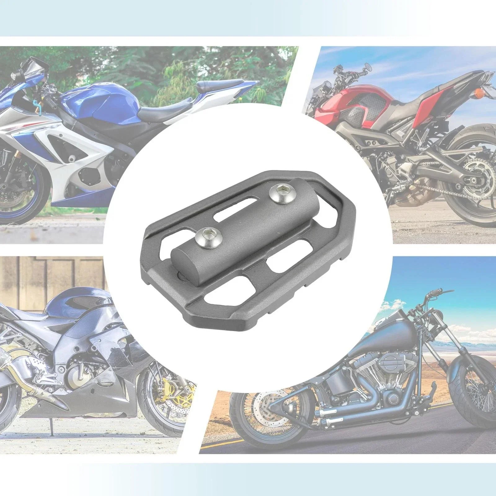 Gray Pair Foot Pegs Pedals Wide for BMW G310GS (2017-2022)