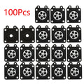 100Pcs Carburetor Diaphragm Gasket for Walbro (95-526, 95-526-9, 95-526-9-8)