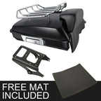 Trunk Backrest Rail Mount Rack for Harley Touring (2009–2013) Matte Black