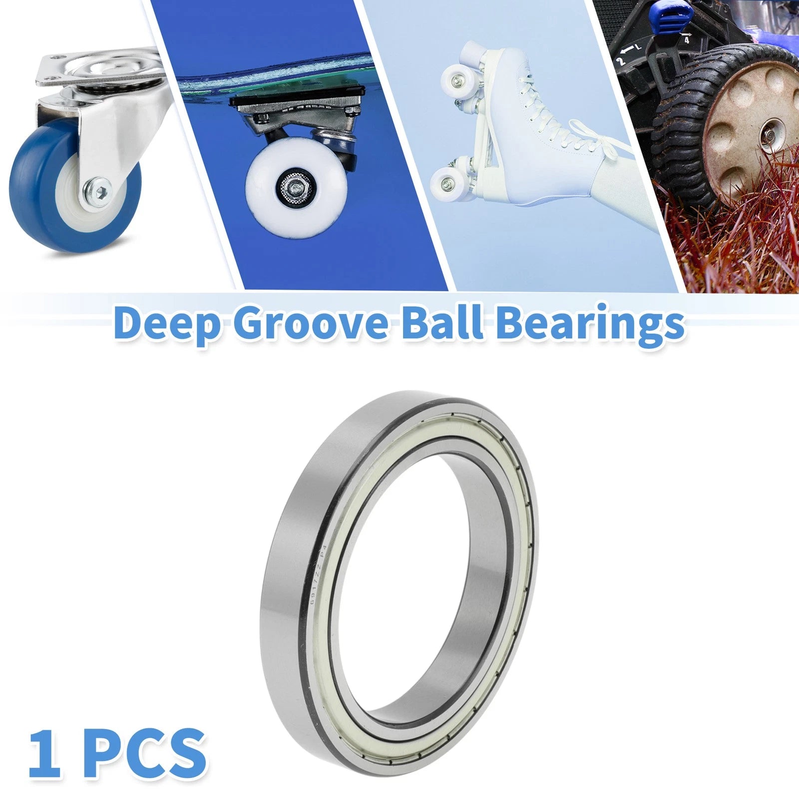 Deep Groove Ball Bearings 6917ZZ for Scooter Skateboard Wheel (85x120x18mm)