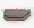 Seat Cushion for Azimut (47.5in x 20.25in x 7.25in)