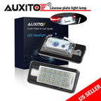 2X White CANBUS LED License Plate Light for Audi A4 S4 (2005–2008)