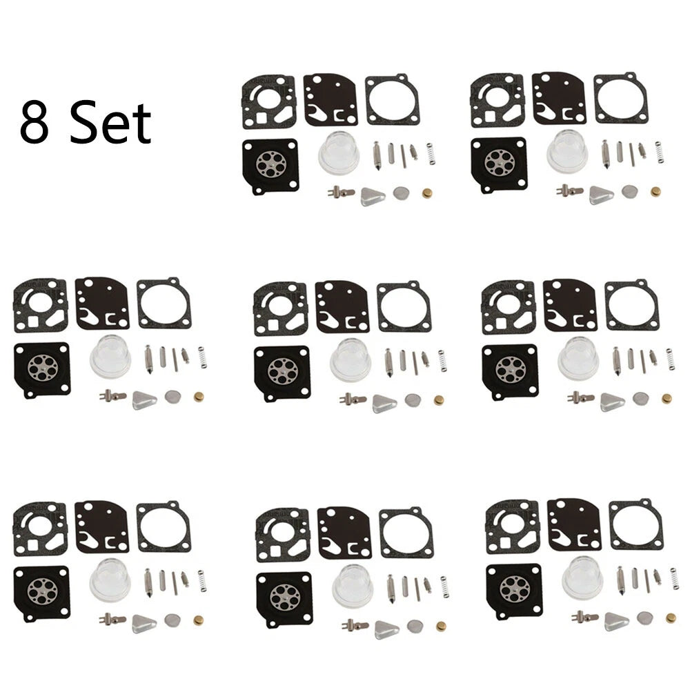 Set of 8 Carburetor Diaphragm Repair Kit for ZAMA C1U C1Q RB-47