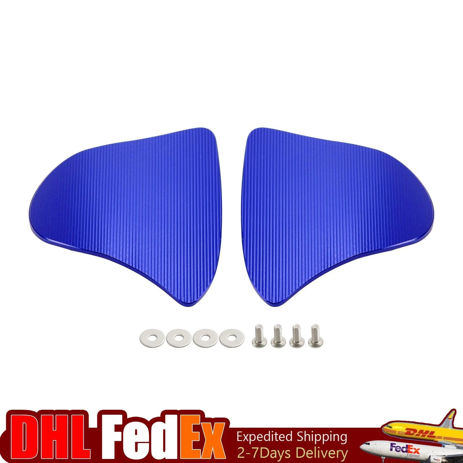CNC Aluminum Blue Mirror Block Off Plates for Yamaha YZF R1/R1M (2020–2024) #2