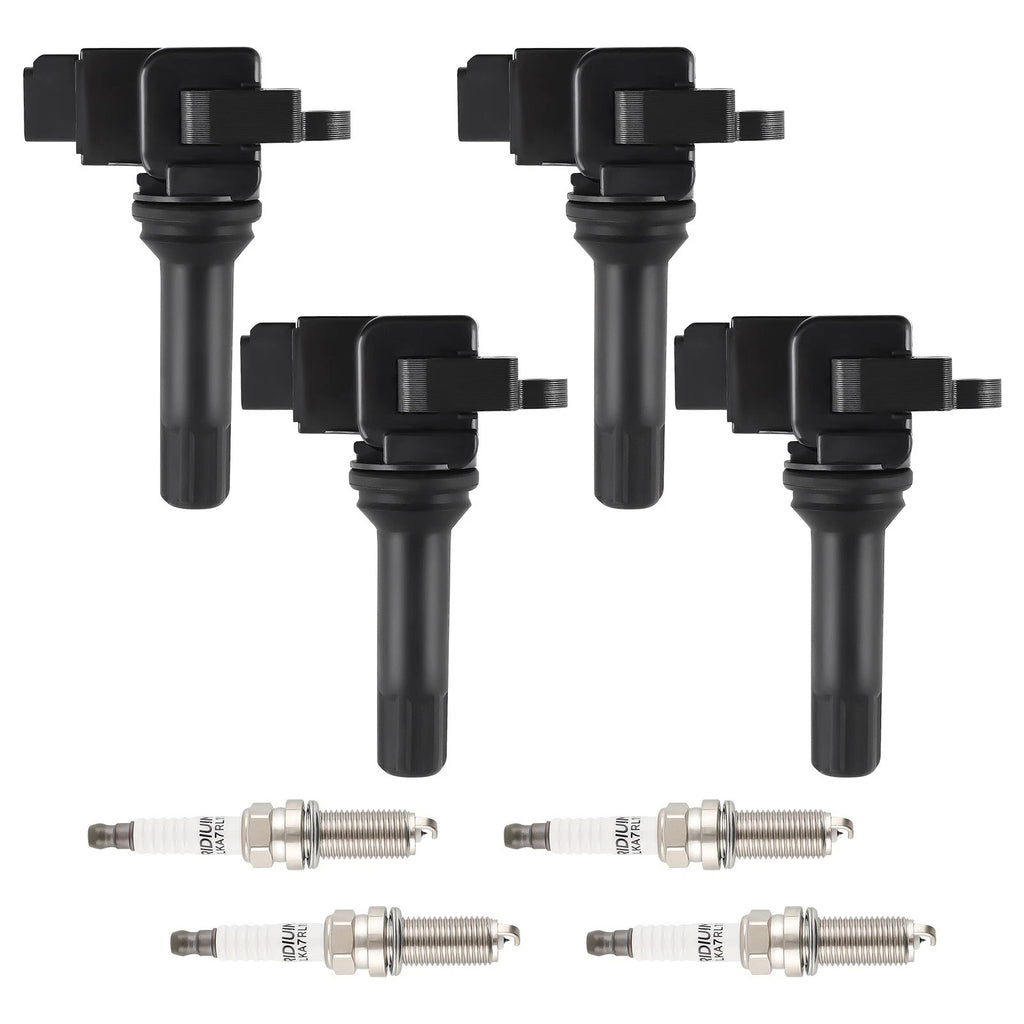 Set of 4 Ignition Coils & 4 Spark Plugs for Subaru Impreza 2.0L (2008–2011)