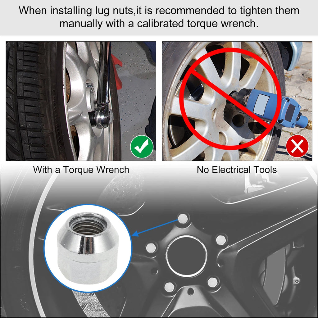 Set of 5 M12x1.5 Wheel Lug Nuts for Buick Allure (2005–2008) No. 9594681/22526184