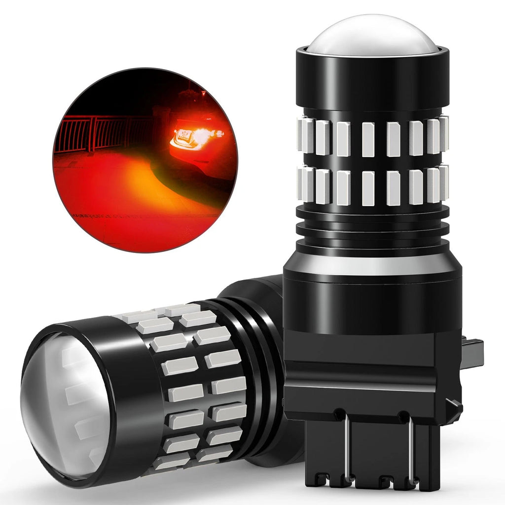 2X Red LED Strobe Brake Tail Stop Lights for Make Model