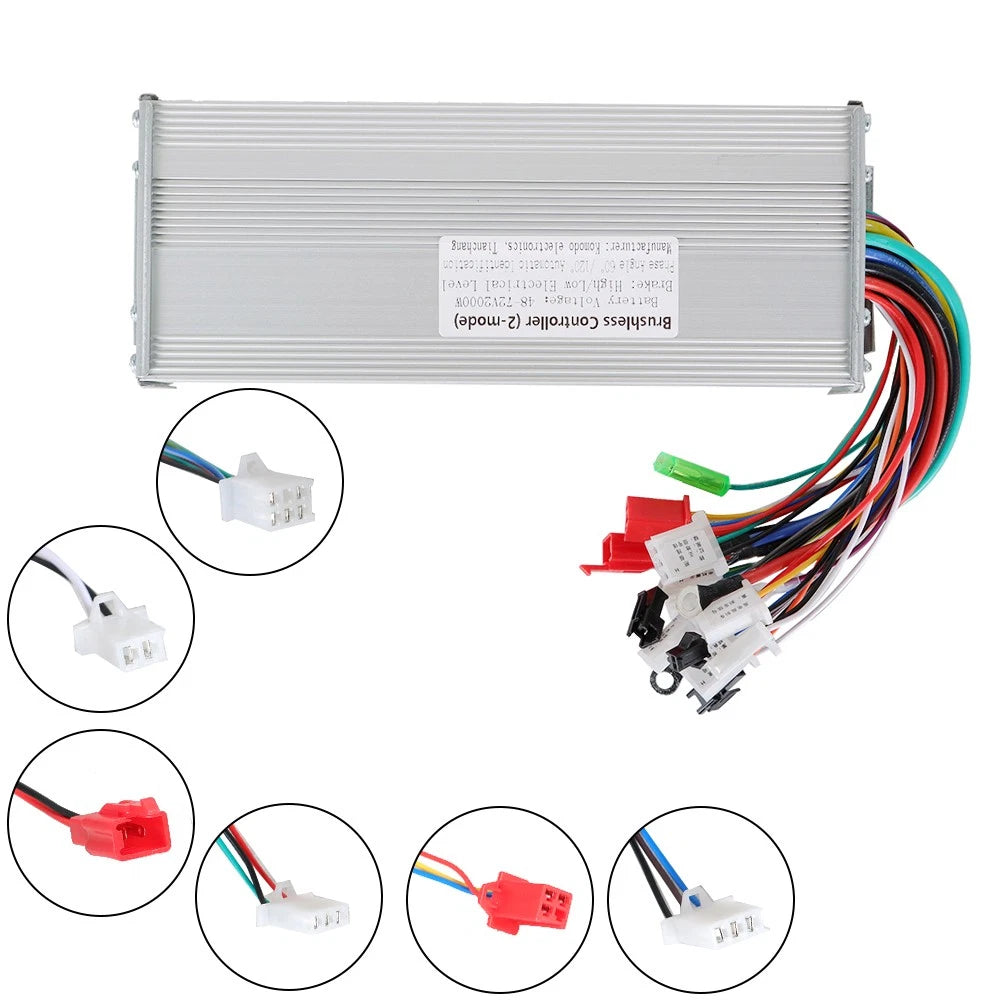 2000W Brushless DC Motor Speed Controller for Electric Bicycle Scooter (48/72V)
