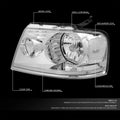 Factory Style Headlights for Ford F-150 Lincoln Mark LT (2004–2008) Chrome/Clear