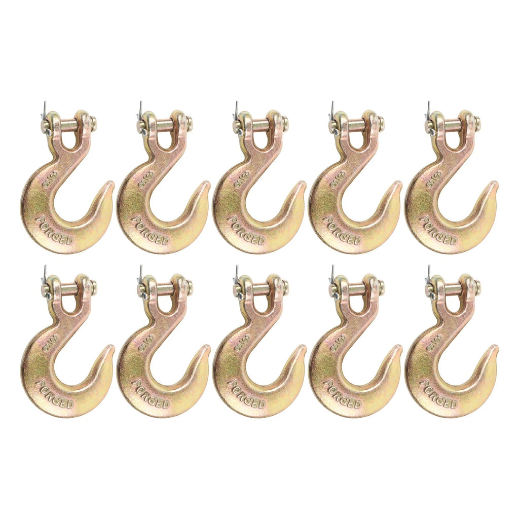 10PCS 3/8" Clevis Slip Hook G70 Tow Chain Hook for Truck Trailer (6000LBS WLL)