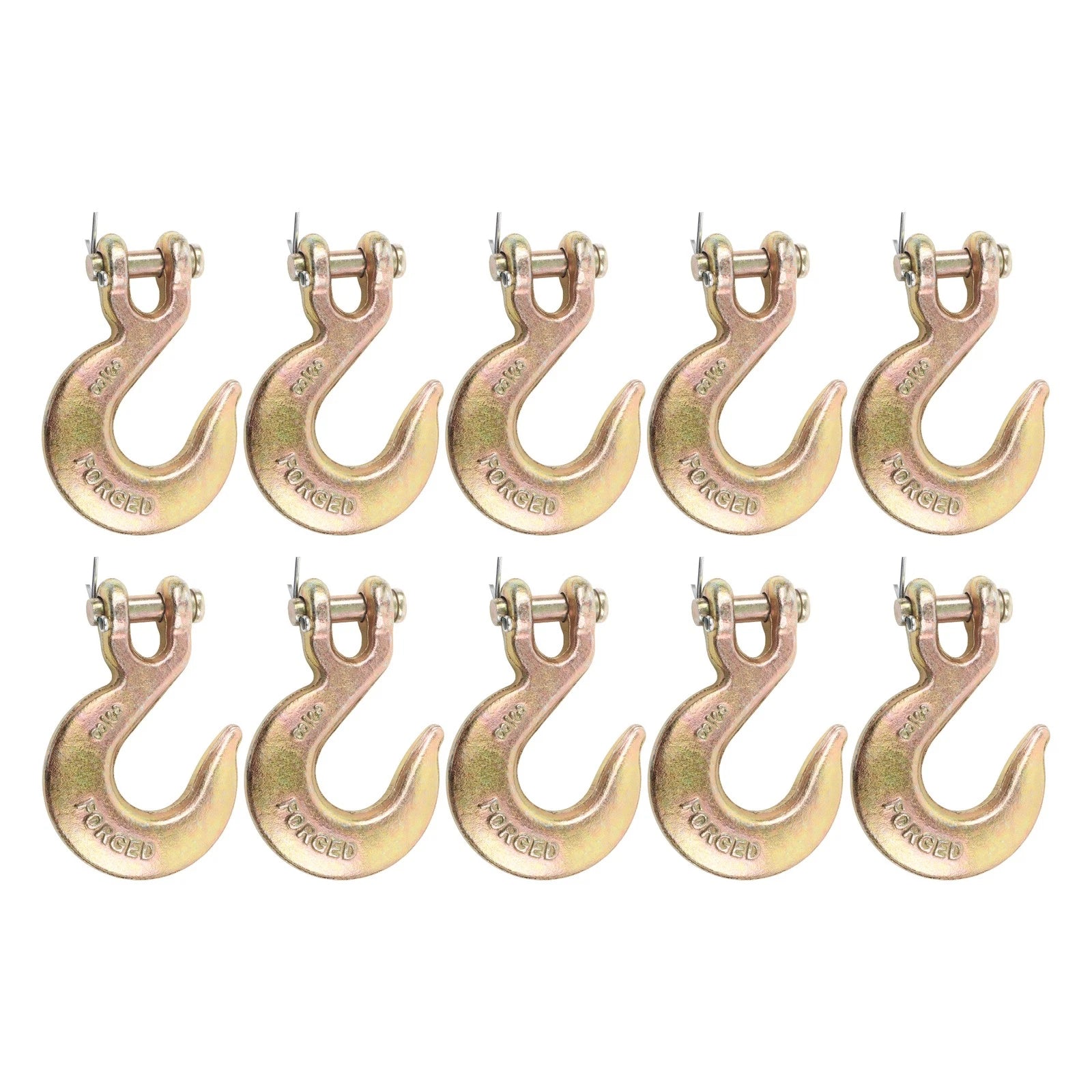 10PCS 3/8" Clevis Slip Hook G70 Tow Chain Hook for Truck Trailer (6000LBS WLL)