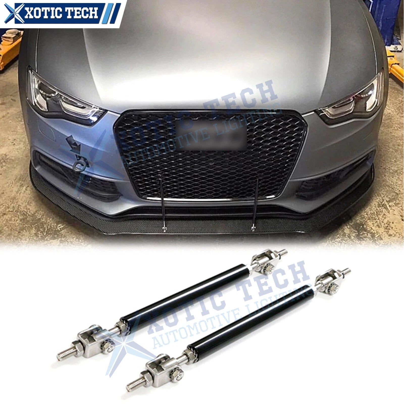 Front Bumper Support Lip Rod Bars for Audi A3 A4 (2000–2000)
