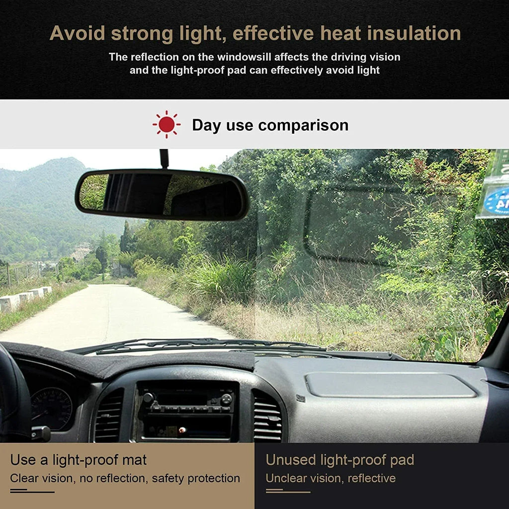 Non-slip Dash Mat for Toyota Prado 150 Series 2013-2023 Dashboard Cover Black