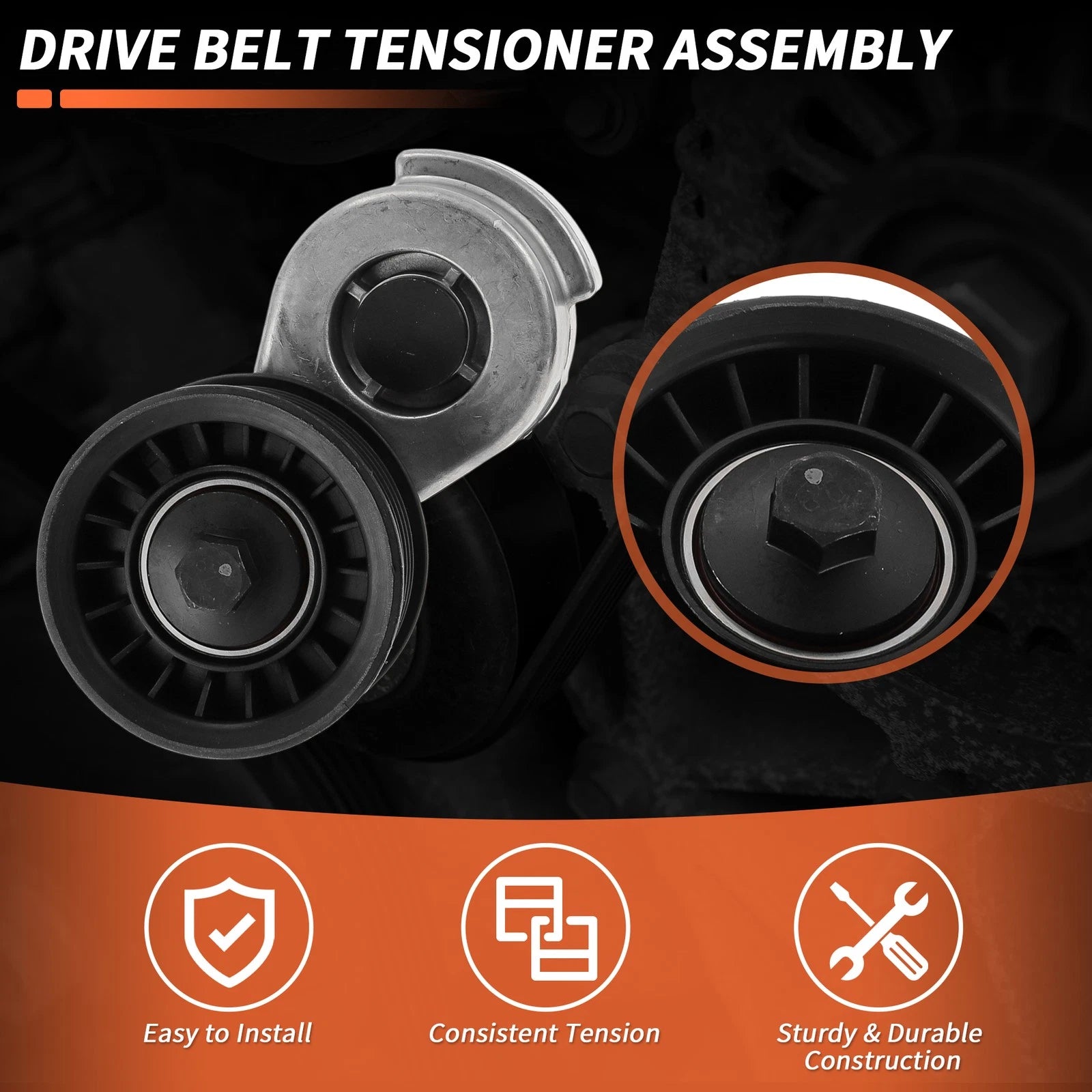 Set of 1 Drive Belt Tensioner Kit for Dodge Ram 1500 (1997–2001) No. 53010158AB