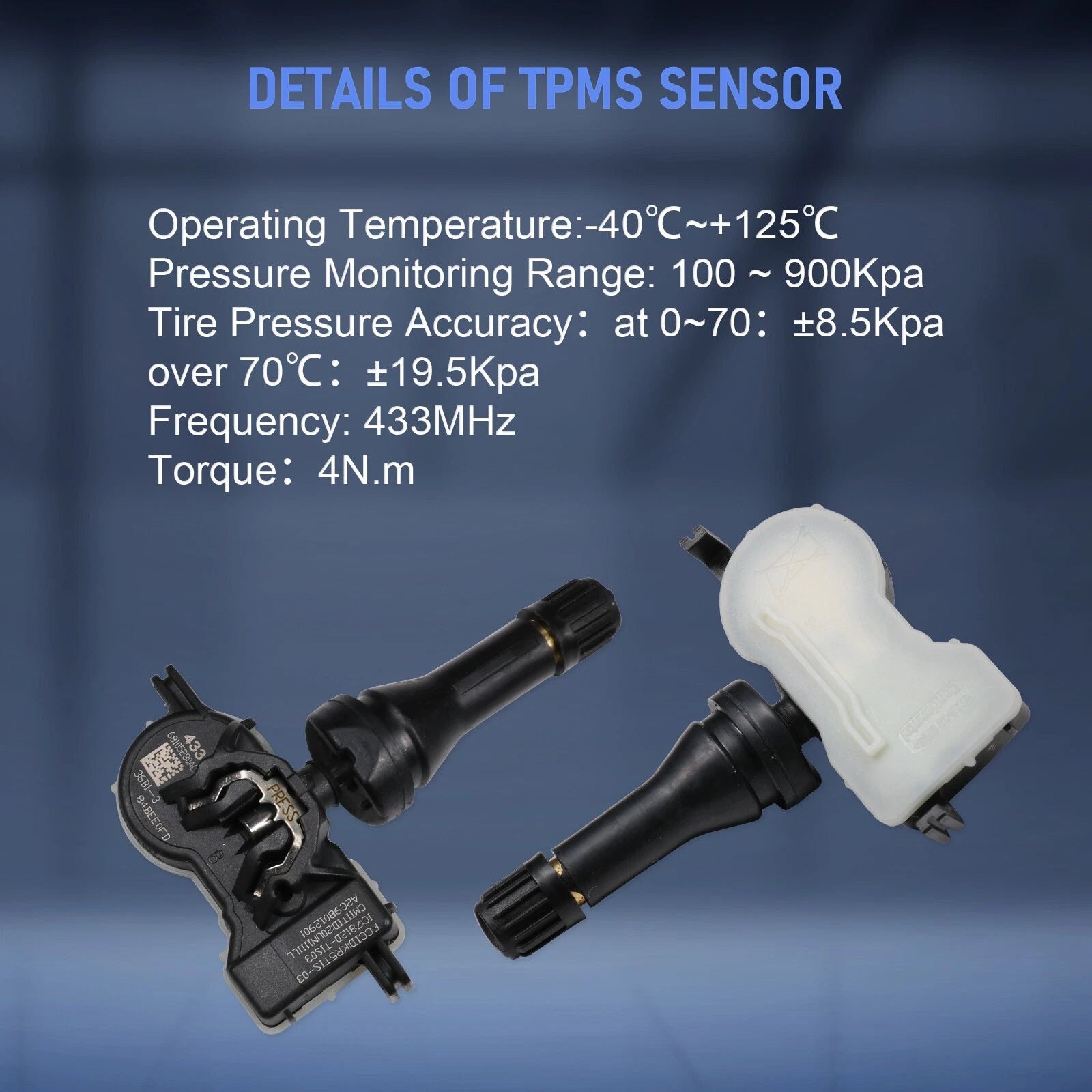 Set of 4 Tire Pressure Sensors for Dodge Dart (2013–2016)